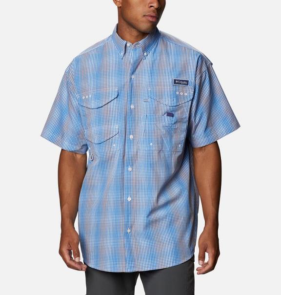 Columbia PFG Super Bonehead Fishing Shirts Blue For Men's NZ30291 New Zealand